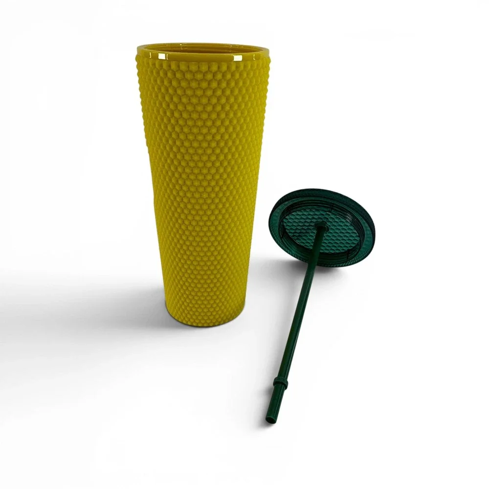 Starbucks‎ Hawaii 2021 Collection Yellow Honeycomb Studded Tumbler 24oz Cold Cup